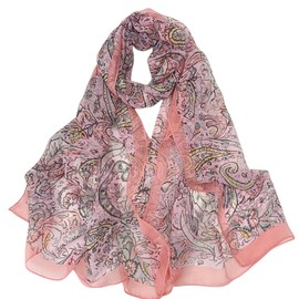 FAIRYGATE Schals für Damen Seidentuch Schal Damen Tuch Damen Chiffon Seidenschals Eleganter Modischer Weicher Leichter Loop Damenschal Seidentuch Langer Geeignet für Alle Jahreszeiten 62020