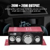 Car Stereo Audio Amplifier, Mini 12V 2 Channel HiFi Stereo