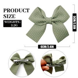 10pcs Baby Girls Hair Bows Clips, 2" Mini Tiny Bow Alligator Clip for Baby Girls Infant Toddlers Kids 5 Colors in Pairs（2）