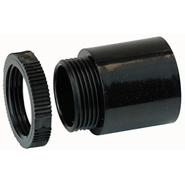 Round Conduit Male Adaptor 25MM BLK, Conduit Fittings Adapting Components Cable Management, Qty X 1