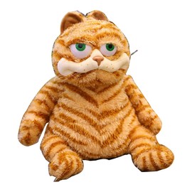 17.7“ Fat Orange Cat Plush Fat Kitten Stuffed Animals Toy, Lifelike Yellow Tabby Cat Kitty Toy Kids Children Xmas Birthday Gifts