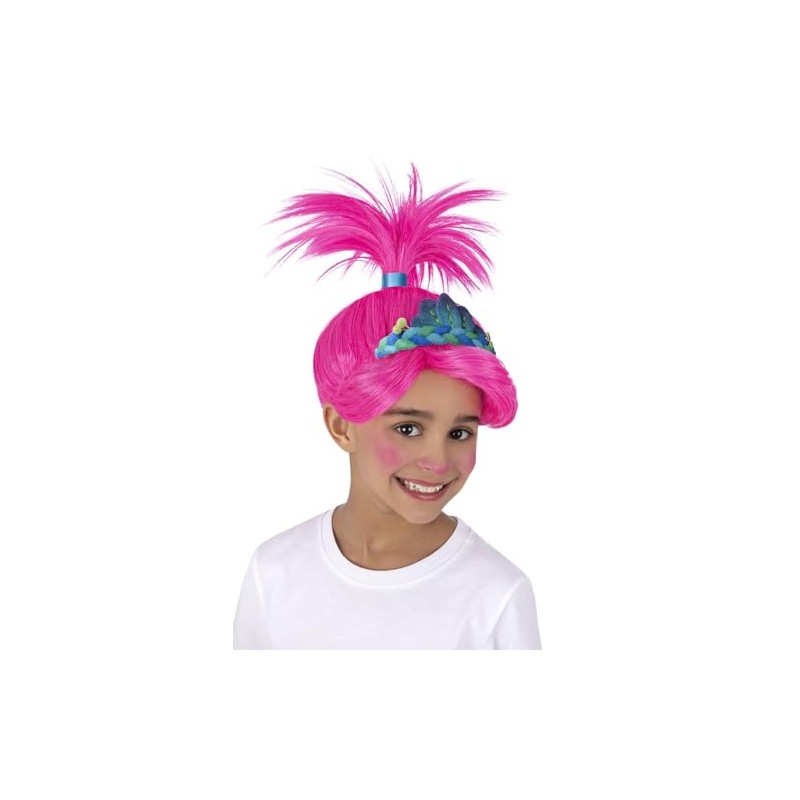 Smiffys 81052 Trolls Band Together Poppy Wig, Girls, Pink &