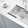 KABCO 18 Inch Multifunctional Foldable Roll Up Dish Drying Rack,