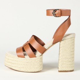 The Drop Women's Bea Platform Heel, Cognac, 8