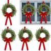 Janinka 4 Pcs Christmas Wreath for Windows 11.8 Inch Christmas