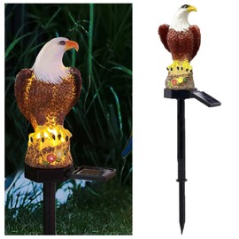 Huazzzyi Outdoor Solar Lights, Eagle Solar Lights Outdoor Waterproof Eagle Decoration with Stakes for Garden, Yard, Lawn