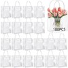 100PCS Bolsas de Regalo de PVC Transparente con Asas, Bolsas