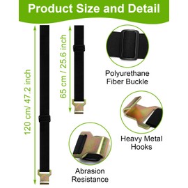 Whtawtaw Bear Proof Trash Can Lid Lock, Universal Adjustable Garbage Can Locks for Raccoons Squirrels Dogs, No-Drill Trash Bin Security Strap Outdoor to Prevent Animals and Strong Winds