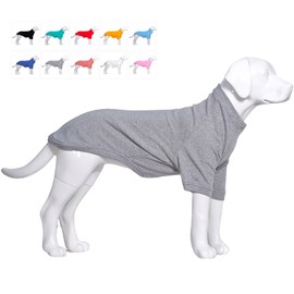 Lovelonglong Dog Pullover Sweatshirt Autumn Winter Cold Weather Dog T-Shirts for Small Medium Large Size Dogs Golden Retriever Clothes Gray XXXXL