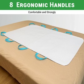 Gogreen Reusable Blue Underpads 34"×52" with 4-Layers Leakproof Protection - Washable Bed Pads for Incontinence Care (34"x52", 2 Packs)