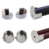 Sharplace Curtain Pole Recess Wall Bracket Curtain Rods Finials Window