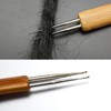 2 Pcs Dreadlocks Crochet Hooks Set, Reusable Bamboo Latch Crochet