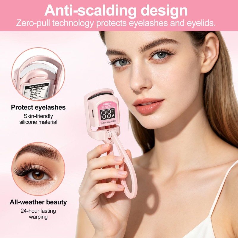 UNIVILLE Heated Eyelash Curler, with Temperature Display Eyelash Curler