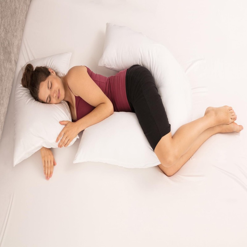 Soft Support V Pillow with Microfiber Pillowcase Hollowfibre/Polyester V Pillow