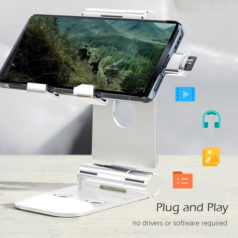 USB C Micro SD Card Reader for Android Phone, Camera,