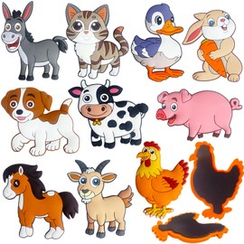DUUMI Fridge Magnets for Toddlers 1-3, Farm Animals Refrigerator Magnets for Kids, Large Size & Full Back Magnet Cute Toy, Educational Gift for Baby