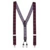 DonDon Men's Braces 3.5 cm Wide 4 Clips with Brown