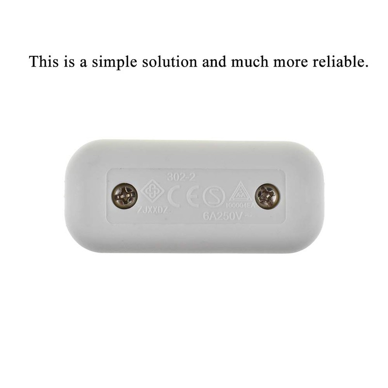 HAHIYO 6A 250V Inline Cord Switch Rocker Button Double Pole