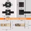 Probrico Matte Black Exterior Door Locksets with Deadbolt,Front Door Passage