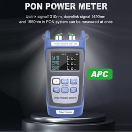 Handheld PON Power Meter Optical Fiber Tester Network Ten Data Storage 1310nm 1490nm 1550nm Video FTTX ONT OLT Signals Measurement Device
