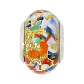 Venetiaurum - Charm In Original Murano Glass And 925 Sterling Silver for Modular Bracelets - Made in Italy Certified Jewel