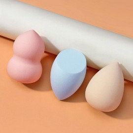 Waterdrop Mushroom Puff for Dewy Cushion Makeup Sponge Diagonal Puff/Blue 17ea