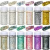 s 12 Pcs 2oz White Jar 5D Cat Glitter Sparkly