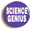 Ozorath SCIENCE GENIUS FUNNY BADGE BUTTON PIN IN PURPLE (Size