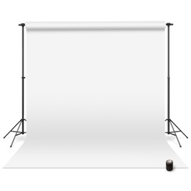 Bright White Backdrop for Photoshoot Background Paper Roll – Seamless Photography Paper Backdrops for Studio, Photoshoot, Content Creation with Gaffer Tape Included – (86 in x 36 ft) – Denny Mfg