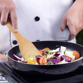 Set de 6 Utensilios de cocina de madera, Good & Good Juego de Utensilios de Madera con Mango de Silicón, 2 palas, 1 espátula y 3 cucharas, de bambú