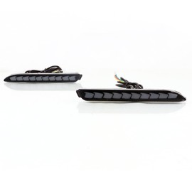 LED Rear Bumper Reflector Lights Fit for Toyota Camry Rav4 Sienna Avalon Venza Matrix Sienna Lexus Tail Light Assembly with LED Driving/Brake/Turn Signal Light Fog Light Smoke Lens