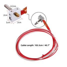 Extruder Hot End, 3D Printer Hotend Nozzle Head Anet A8 Hotend Extrusor Anet A8 Kit 0.4 mm Nozzle 3D Printer Aluminium Heating Block