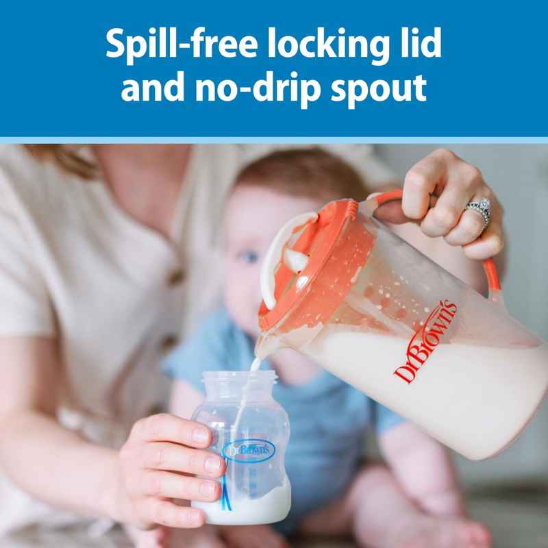 Dr. Brown's Baby Formula Mixing Pitcher with Adjustable Stopper, Locking