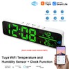Daiilg Tuya WiFi Temperature and Humidity Alarm Clock Multi-Function LED