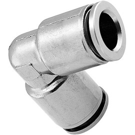 Vixen Air Push to Connect (PTC) Union/Joint Elbow Pneumatic Fitting for 3/8" OD Hoses VXA8138