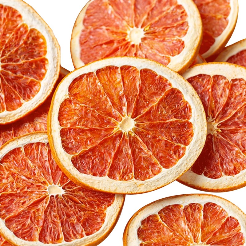 Mkostlich Dried Grapefruit Slices, 250g/8.81oz Dehydrated Grapefruit for Cocktails, Red