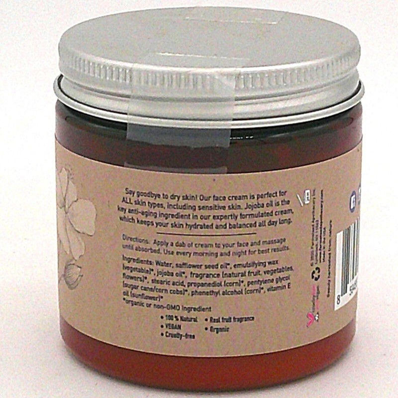 Farmstead Apothecary 100% Natural Anti-Aging Face Cream w/ Jojoba Oil