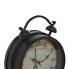Deco 79 Metal Eiffel Tower Clock with Bell Style Top,