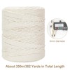 Macrame Cord 4mm x 380Yards (1140Feet), Natural Cotton Macrame Rope
