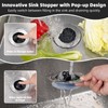 Hibbent 2 Pack Universal 3 in 1 Kitchen Sink Drain