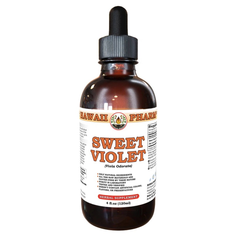 Hawaii Pharm Sweet Violet (Viola Odorata) Organic Dried Leaf Liquid