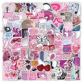 Downtown Y2K Girls Stickers,Cute Colorful Waterproof Stickers,Stickers for Water Bottles,Skateboards and Notebooks, Laptop Stickers for Teens Girls Kids Adults