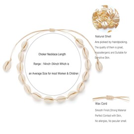 LICHUANUK Shell Necklace Shell Bracelet Women's Adjustable Shell Bracelet Shell Key Leg Necklace for Women Beach Jewellery