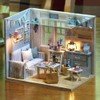 DIY Dollhouse Miniature Dollhouse Kit, Dollhouse Miniature with LED Light,