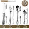 VIVANI Luxury Silverware Set, 16 Piece Premium Flatware Set with