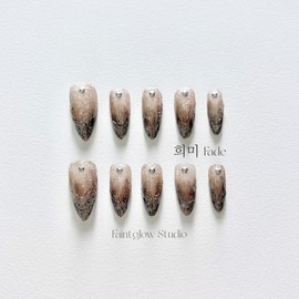 [Himi Fade] Handmade nail tips - Coffin / [희미 Fade] 수제네일팁 - 코핀