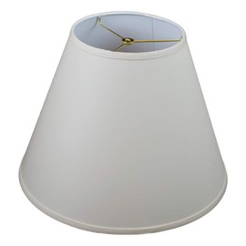 FenchelShades.com Lampshade 9" Top Diameter x 18" Bottom Diameter x 14" Slant Height with Washer (Spider) Attachment for Lamps with a Harp (Linen Ivory)