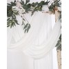 Tewechinb 2 Panels 24Ft Extra Long Wedding Arch Draping Fabric,