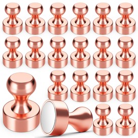 WUDIME 20Pcs Rose Gold Refrigerator Magnets, Strong Magnets for Whiteboard, Fridge Magnet Adults, Magnet Fridge, Small Magnets for Kitchen, Office, Classroom