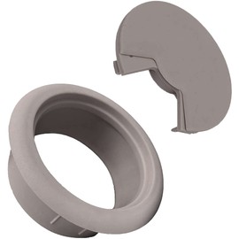 CordAway Round Plastic Desk Grommet Ideal for Home Office, Computer, Gaming, Home Theaters & Entertainment Centers Adjustable, 2" Diameter, 1-1/8" deep, Light Slate Gray, 5/Pack